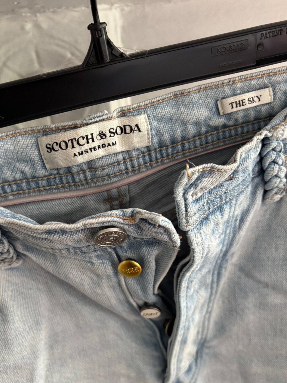 Scotch & Soda pale blue wide leg jeans size 27, true to size - Picture 4 of 6